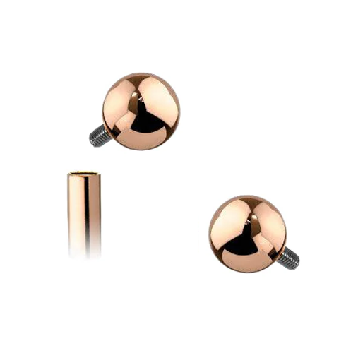 Kula i PVD titanium för invändigt gängad 1.2mm stav med 0.9mm gänga (lös del)