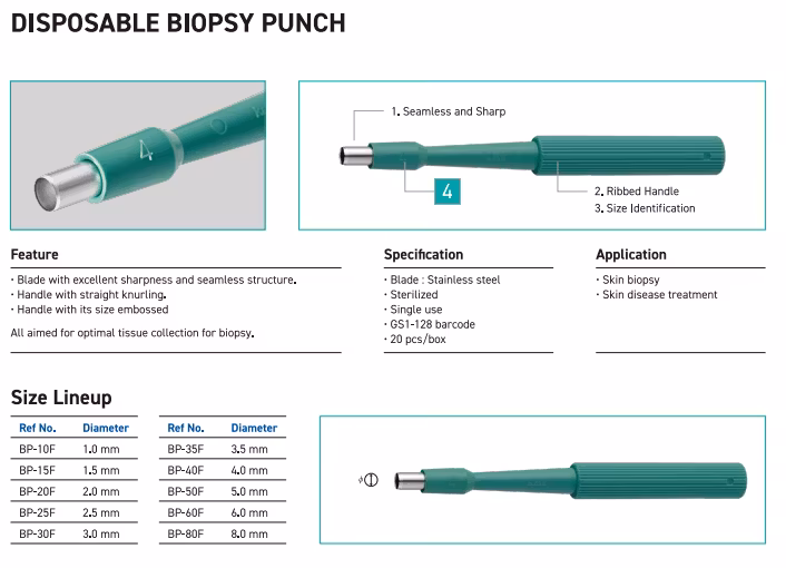 Biopsy / Biopsi dermal punch - steril hudstans engångsbruk