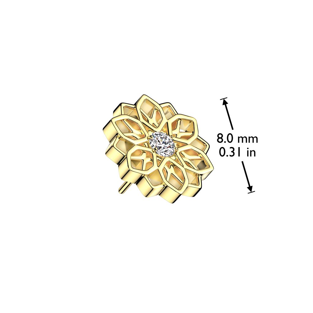 Threadless topp i titanium - Lotusblomma