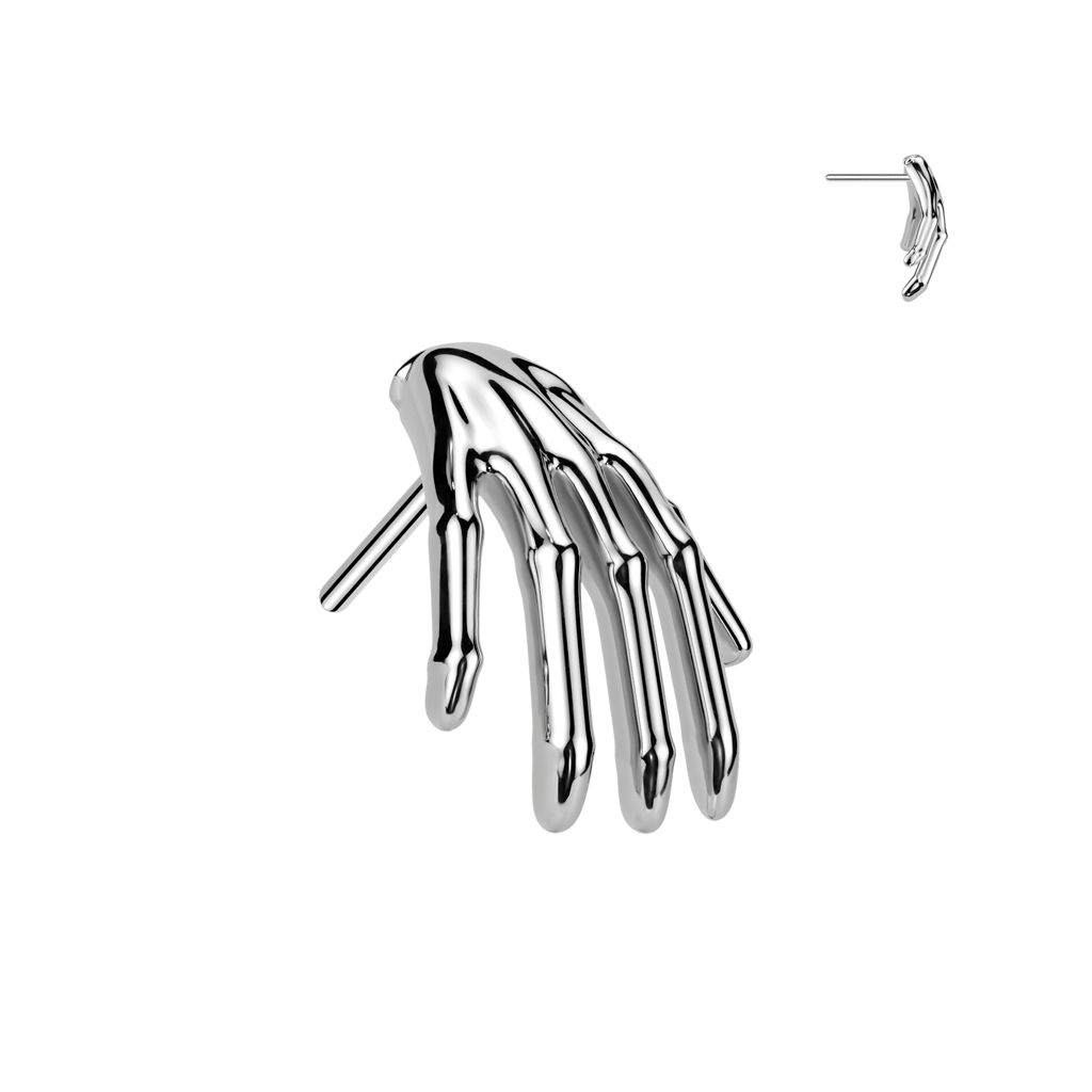 Threadless topp i titanium - Skeletthand