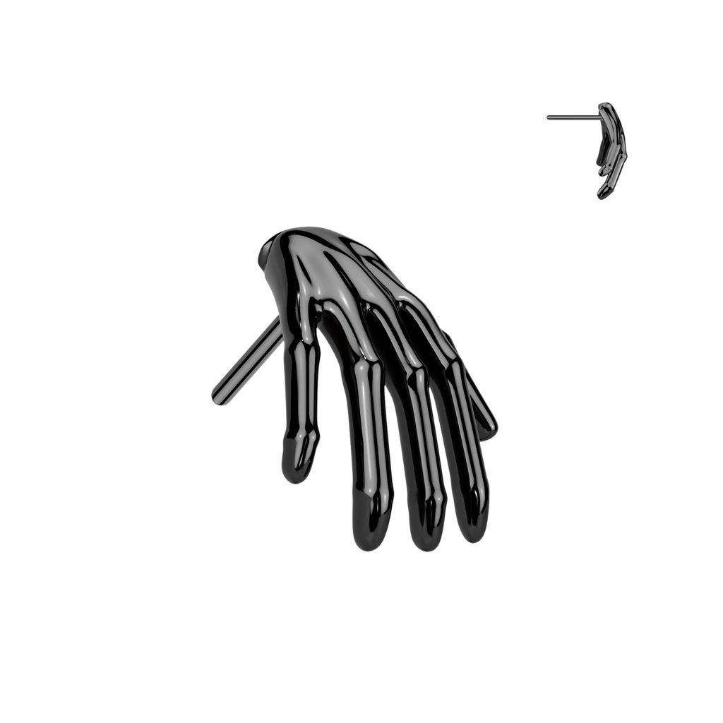 Threadless topp i titanium - Skeletthand