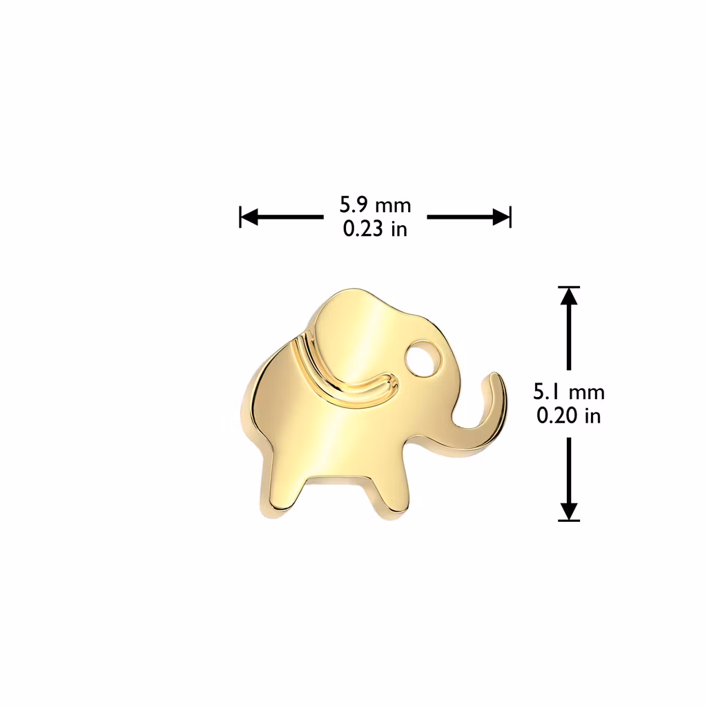 Threadless topp i titanium - Elefant