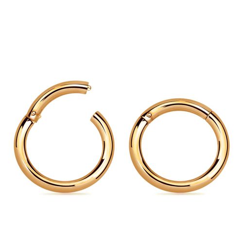 PVD-Pläterad segmentring med gångjärn 2mm roséguld