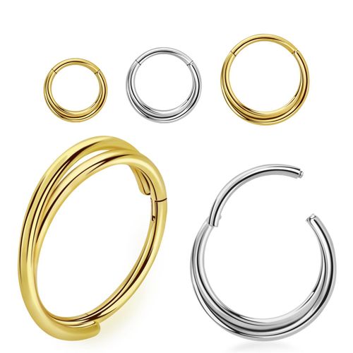 Segmentring 1.2mm i kirurgiskt stål med gångjärn och korsad ring