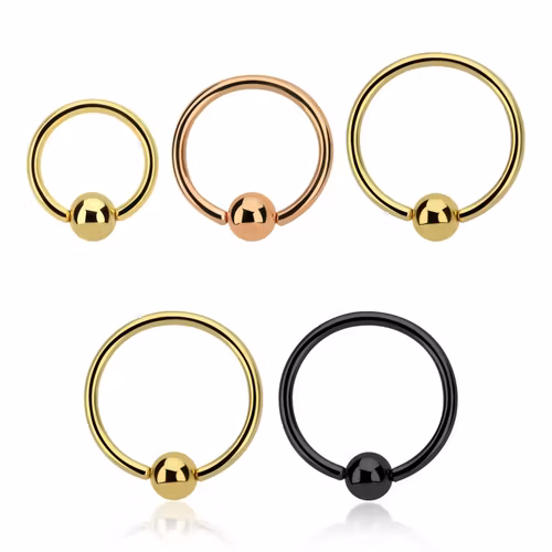 PVD Pläterad kirurgiskt stål BCR 1.2mm med 4mm kula