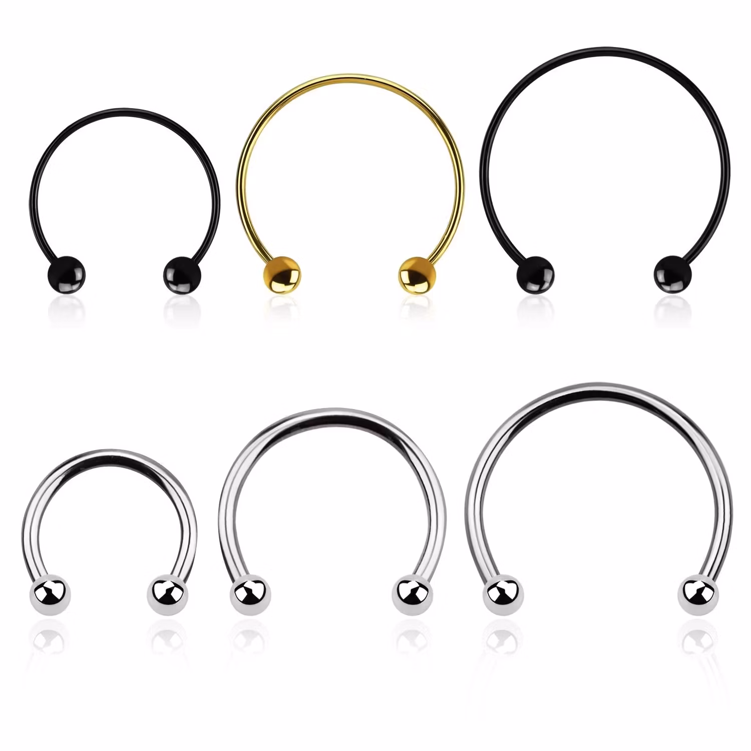 Extra stor CBR i kirurgiskt stål 1.2mm utvändigt gängad med 3mm kulor