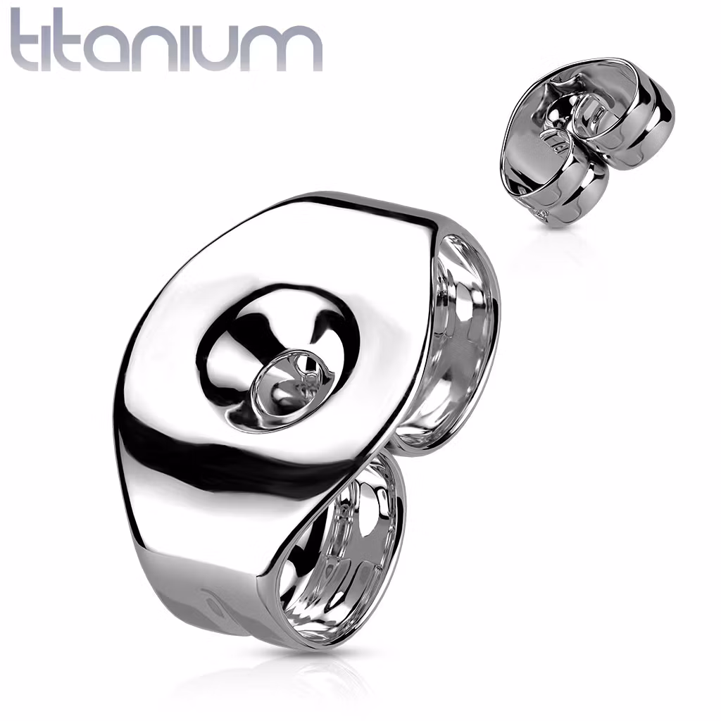 Back i titanium till 0.8mm örhänge (par eller 10-pack)