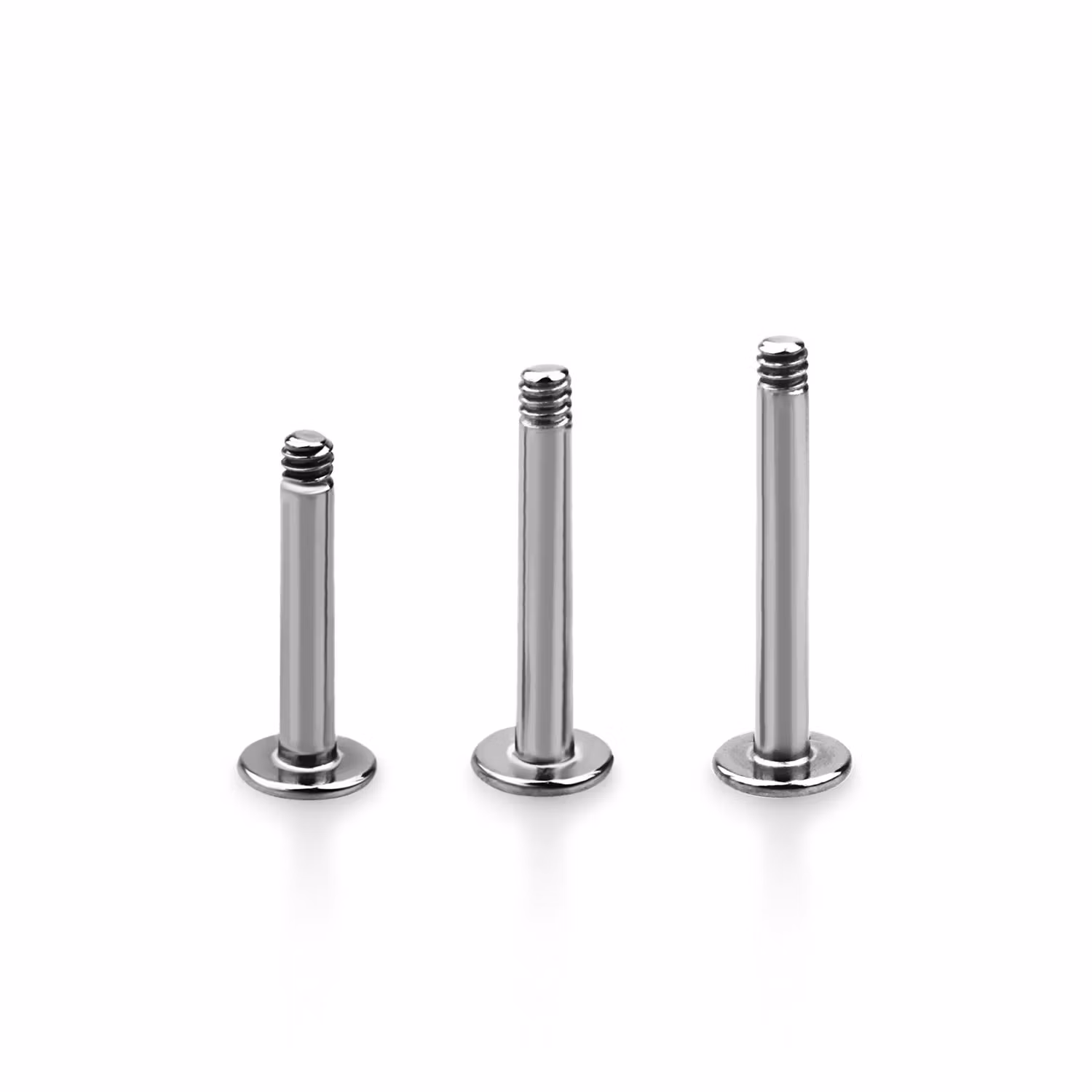 Labret 1.6mm med 4mm bas - 316L kirurgiskt stål (lös del)