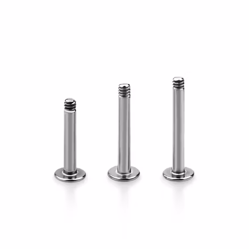 Labret 1.6mm med 4mm bas - 316L kirurgiskt stål (lös del)