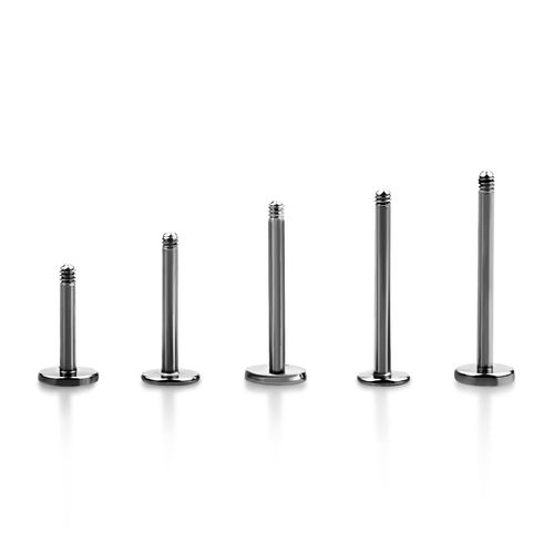 Labret 1.0mm med 4mm bas - 316L kirurgiskt stål (lös del)
