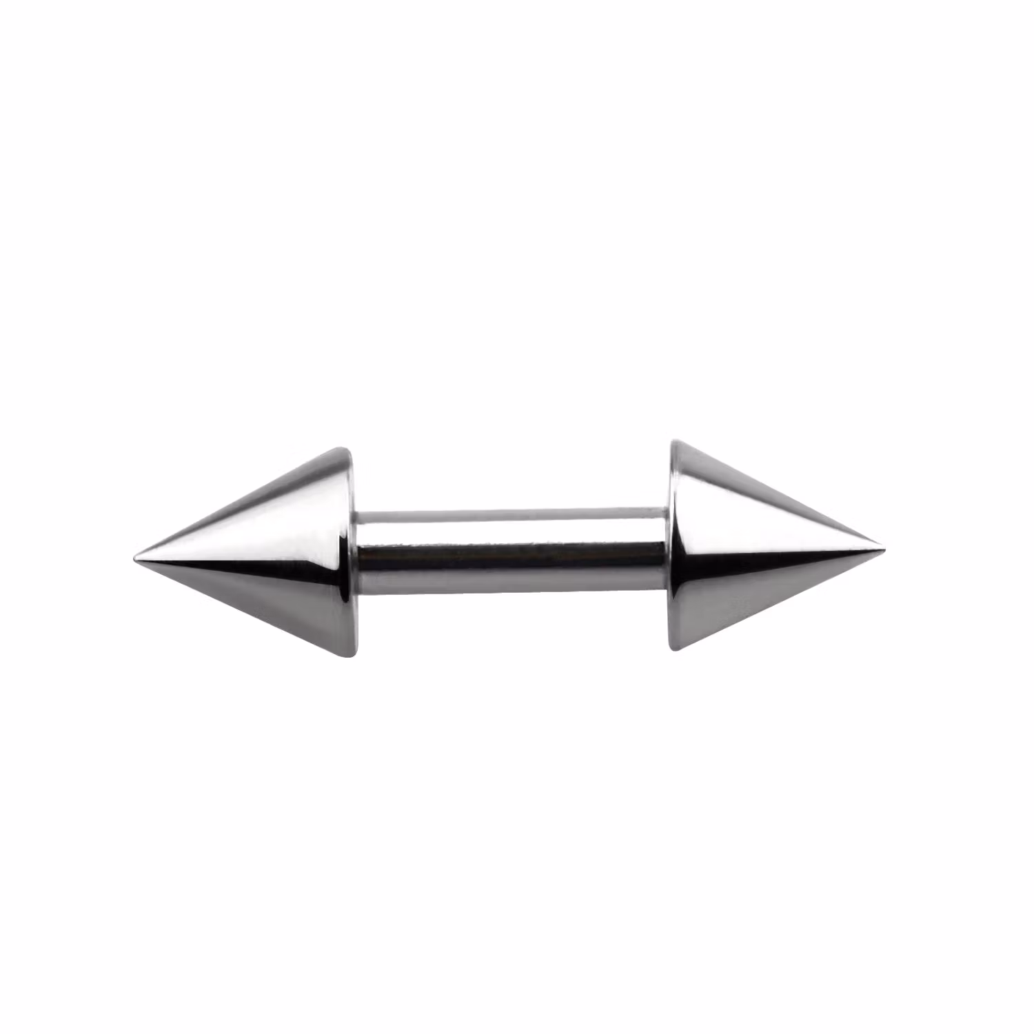 Barbell i kirurgiskt stål - utvändigt gängad 1.6mm med 4mm kon
