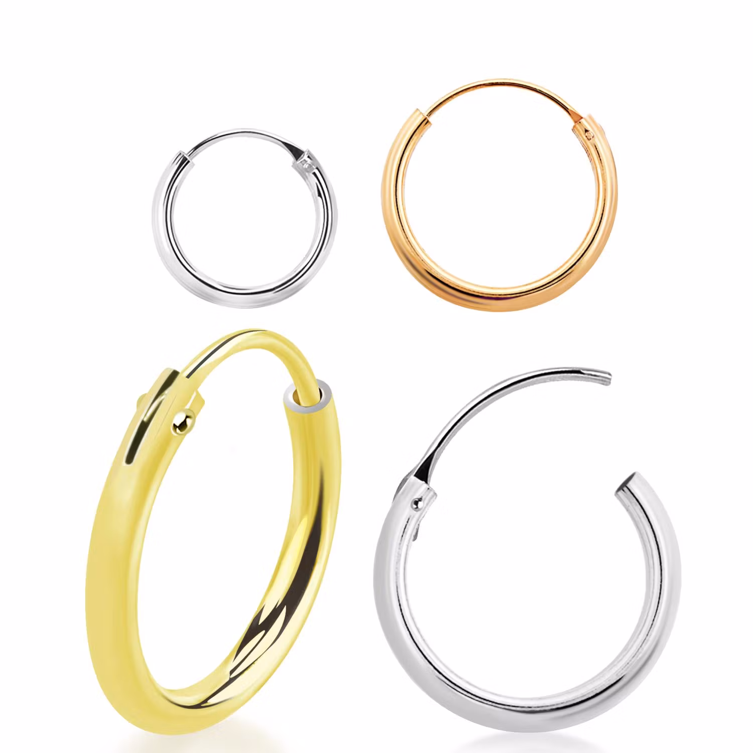 Örhänge / Hoop i 925 silver 1.5mm tjock (par)