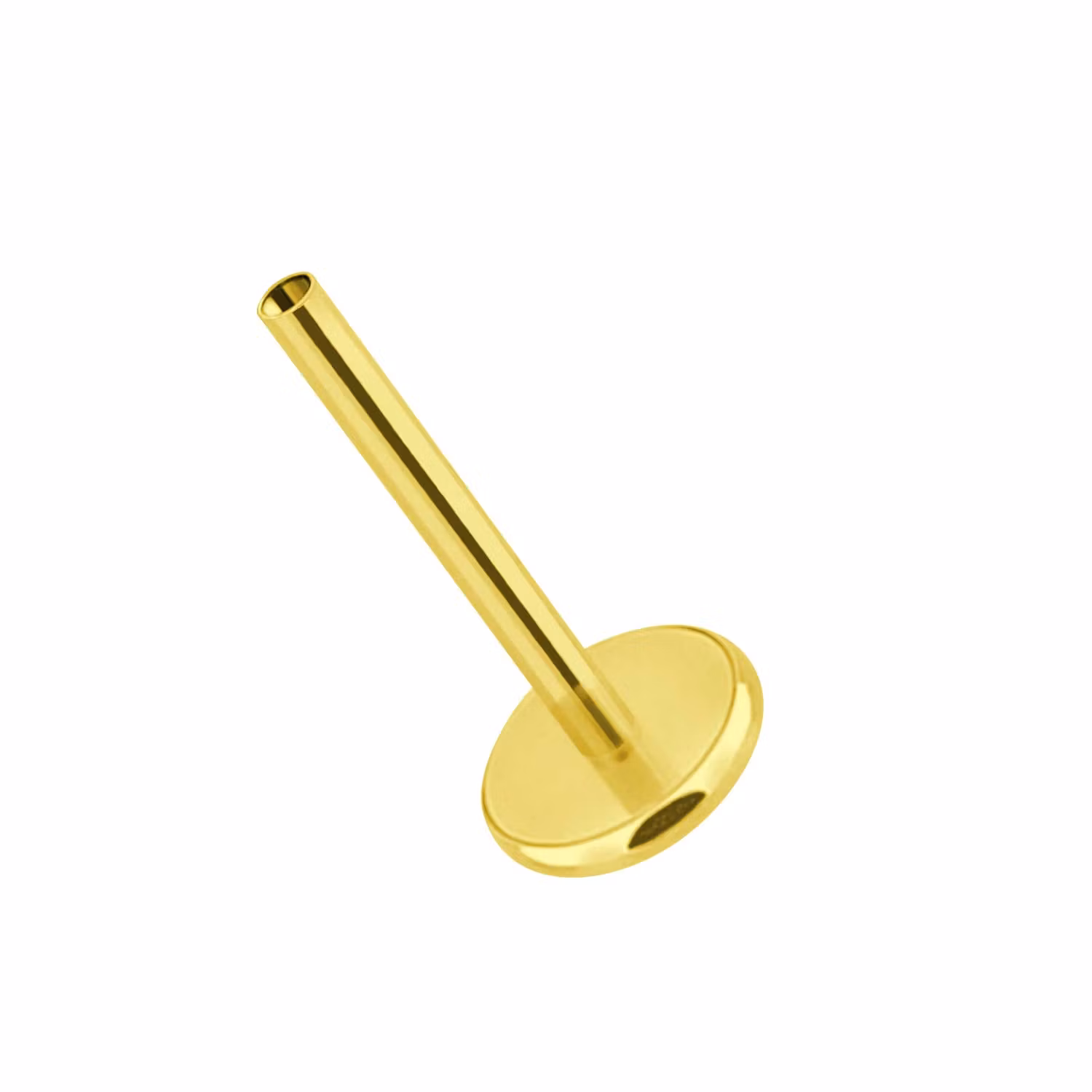 Threadless labret i titanium 0.8mm / 1.0mm med 4mm bas (lös del)