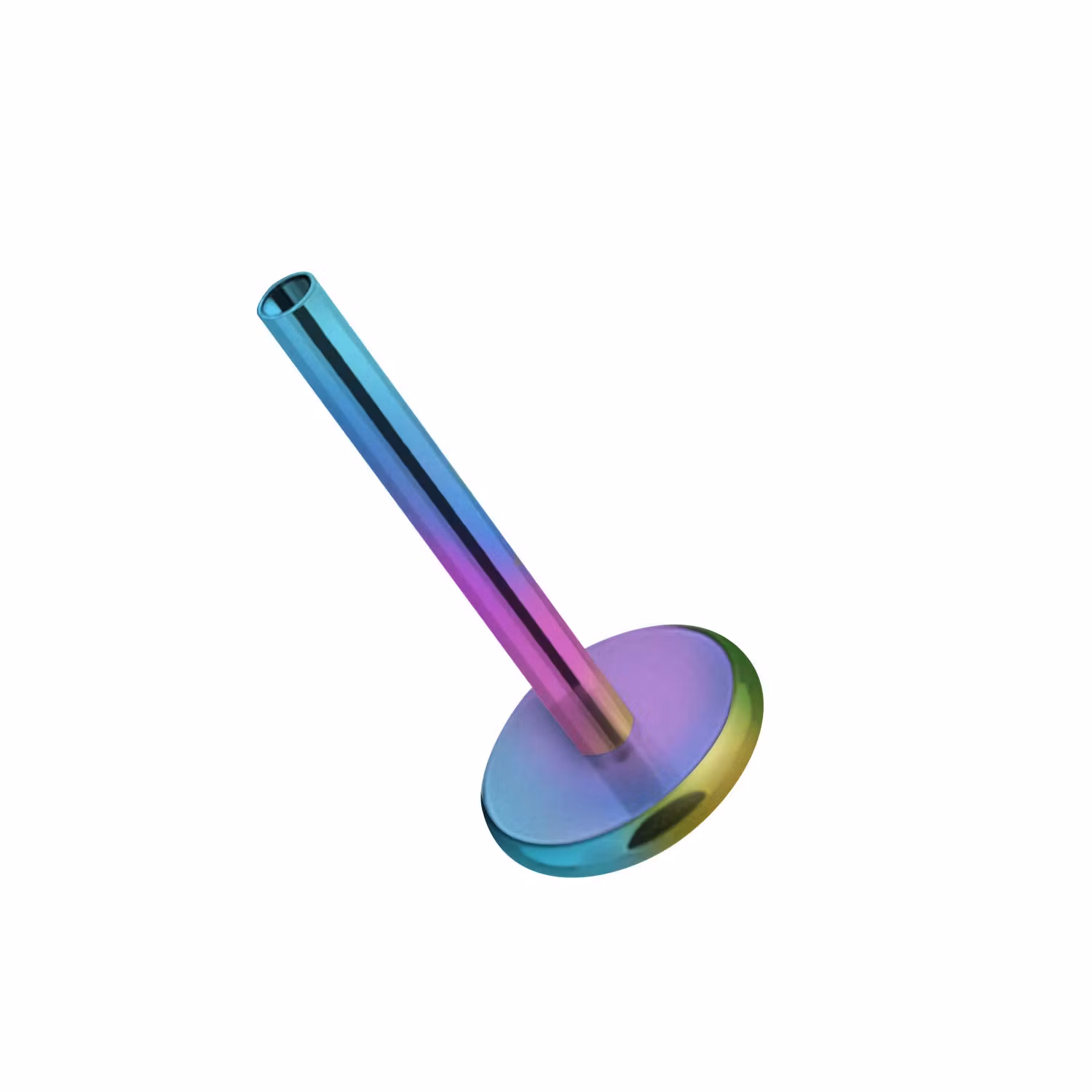 Threadless labret i titanium 0.8mm / 1.0mm med 4mm bas (lös del)