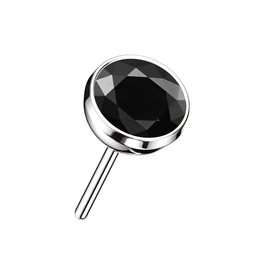 Threadless topp i titanium - Kula med CZ