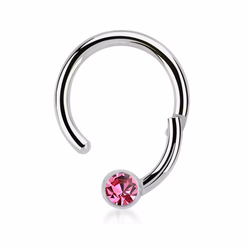 Segmentring 1.2mm med gångjärn och 3mm crystalkula