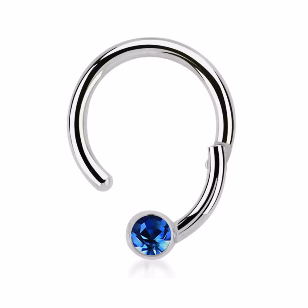 Segmentring 1.2mm med gångjärn och 3mm crystalkula