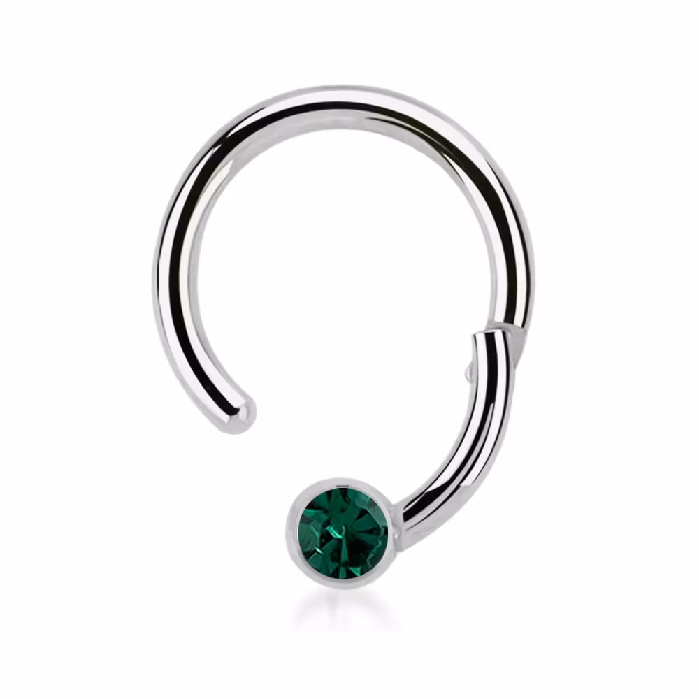 Segmentring 1.2mm med gångjärn och 3mm crystalkula