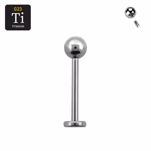 Titanium Labret 1.2mm med 4mm kula