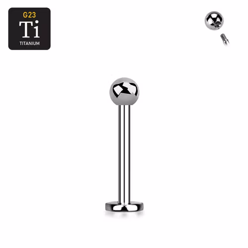 Titanium Labret / Monroe 1.2mm med 2.5mm kula