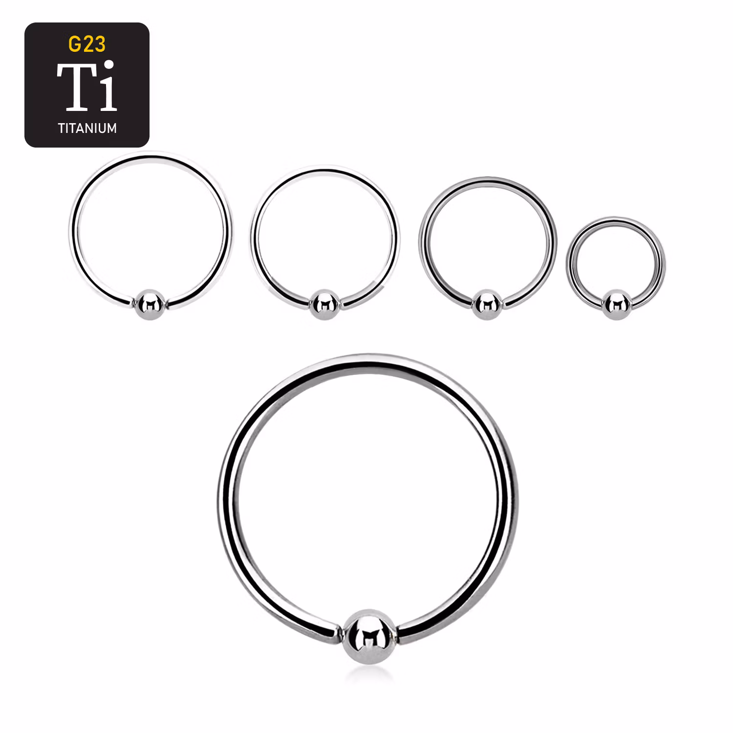 Titanium BCR 1mm med 3mm kula