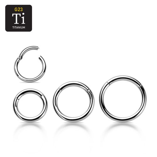 Segmentring 1.6mm i titanium med gångjärn