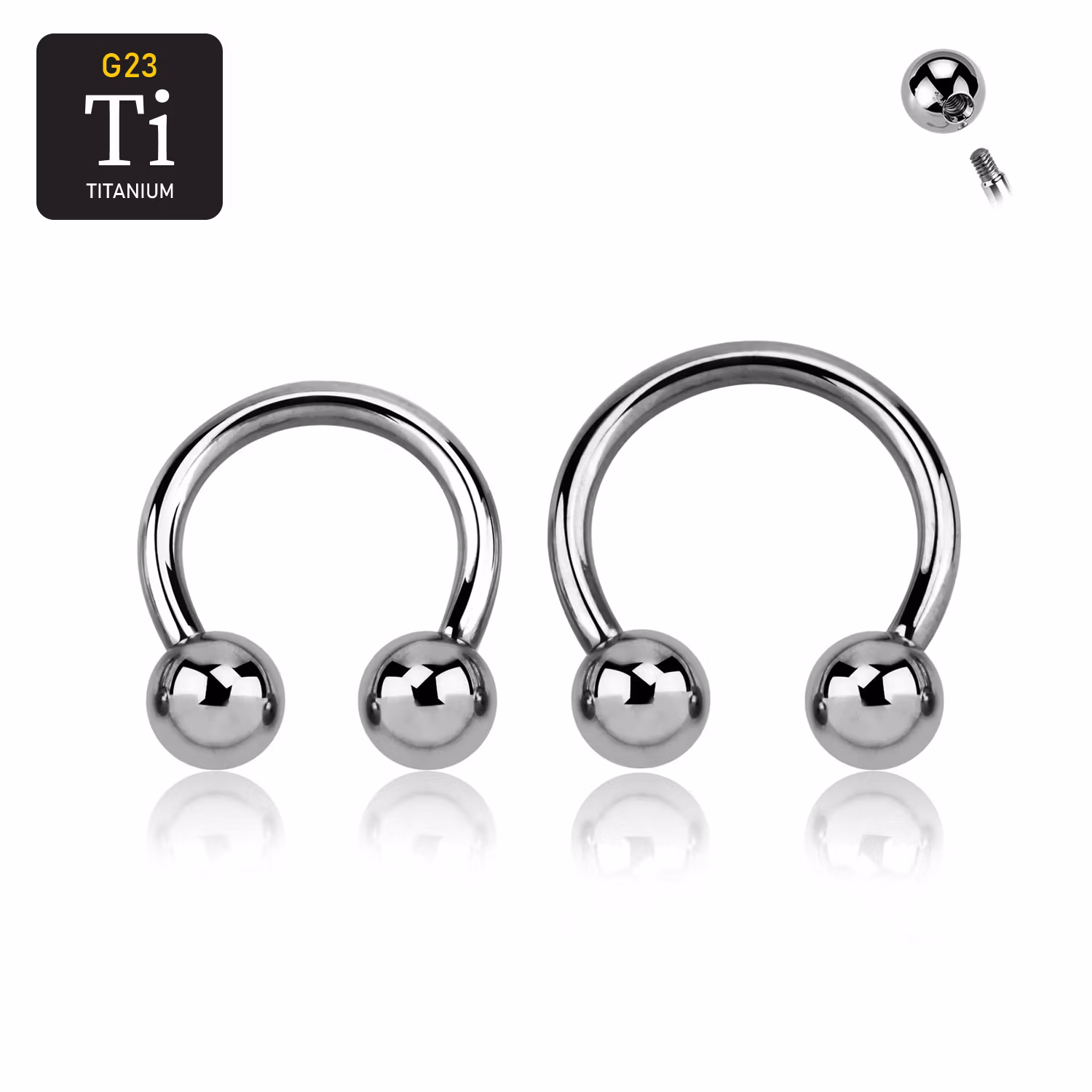 Titanium CBR 2mm med 6mm kulor