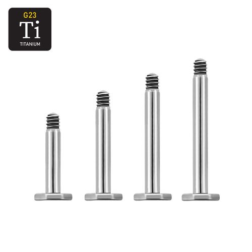 Titanium Labret / Monroe 1.2mm med 4mm bas (lös del)