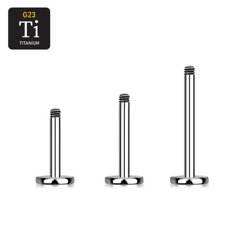Titanium Labret / Monroe 1.6mm med 4mm bas (lös del)