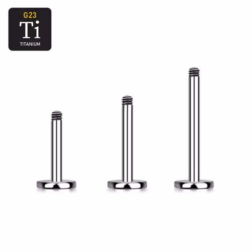 Titanium Labret / Monroe 1.6mm med 4mm bas (lös del)