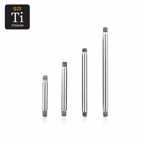 Titanium barbell utvändigt gängad 1.6mm (lös del)