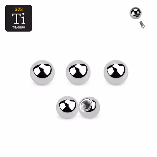 Titanium kula 3mm med 1.6mm gäng (lös del)