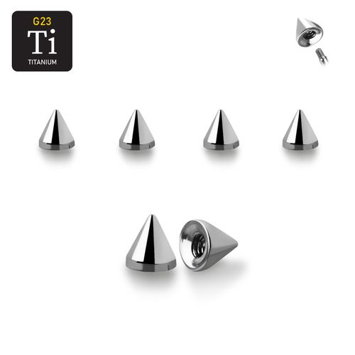 Titanium kon 3mm med 1.2mm gäng (lös del)