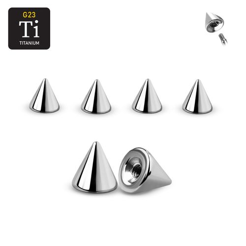Titanium kon 4mm med 1.2mm gäng (lös del)