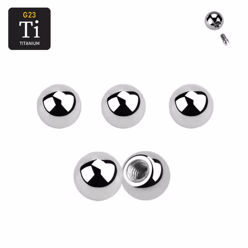 Titanium kula 4mm med 1.6mm gäng (lös del)