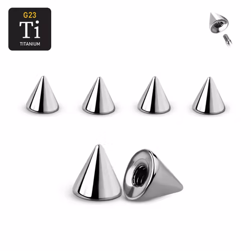 Titanium kon 4mm med 1.6mm gäng (lös del)