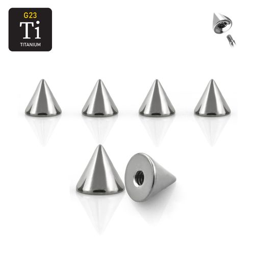Titanium kon 5mm med 1.6mm gäng (lös del)