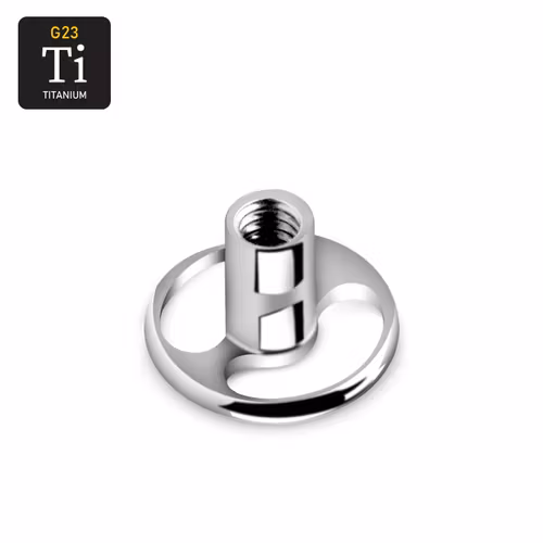 Rund dermal-platta / bas i titanium