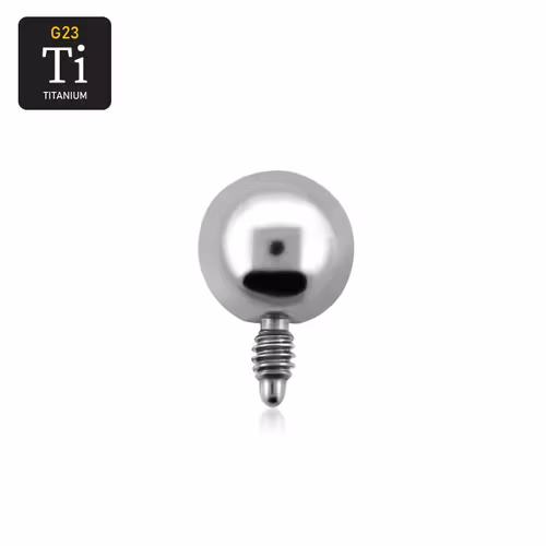 Titanium dermal piercing 1.2mm med 4mm kula