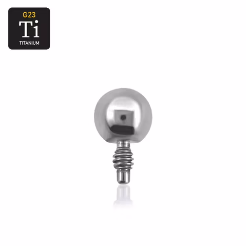 Titanium dermal piercing 1.2mm med 3mm kula