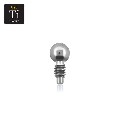 Titanium dermal piercing 1.2mm med 2mm kula