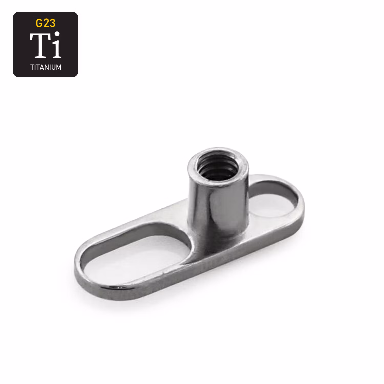 Dermal piercing bas i titanium (öppen)