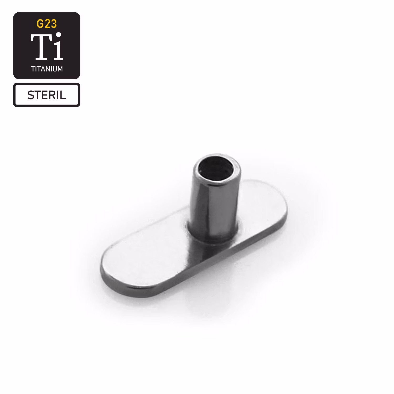 Steril dermal piercing bas i titanium