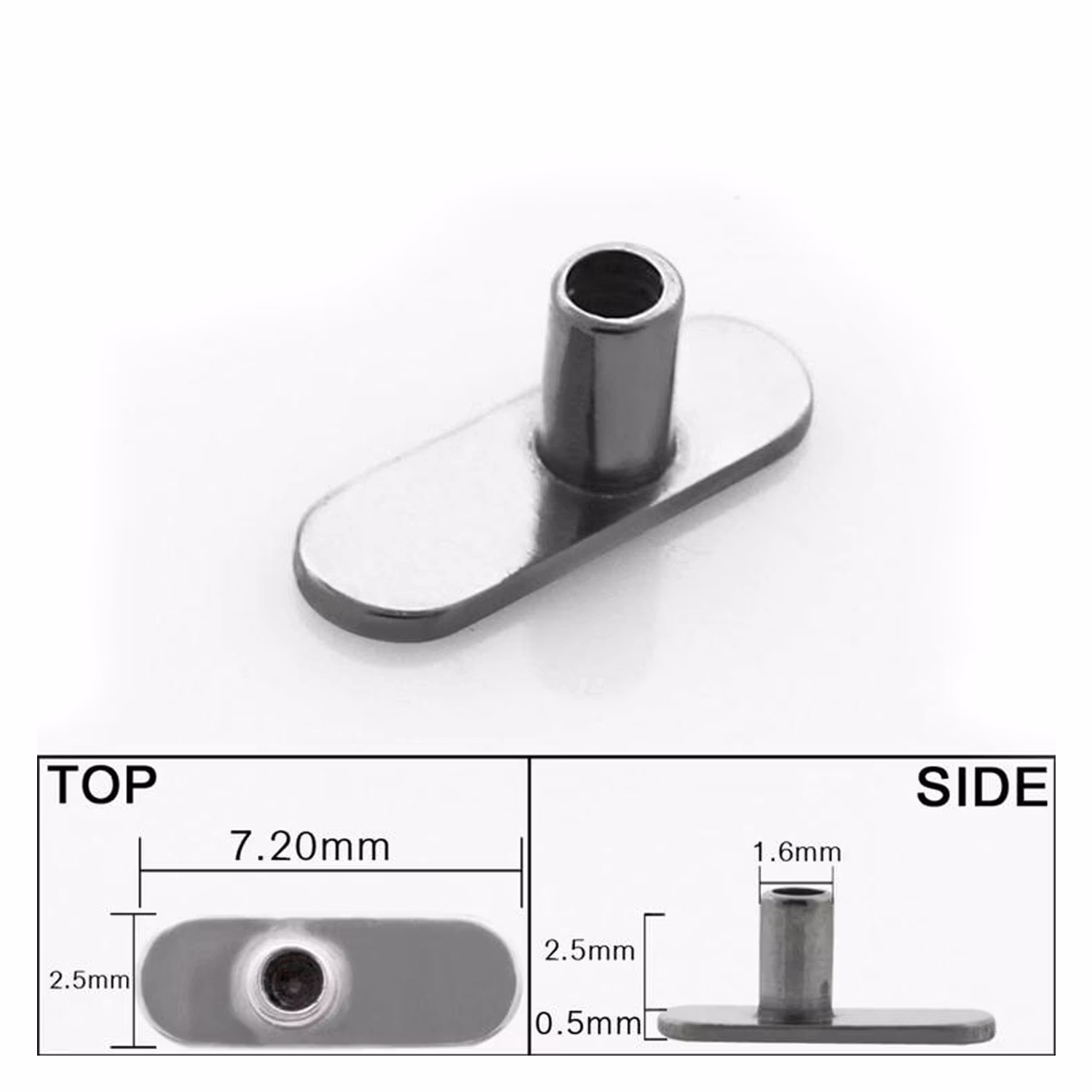 Steril dermal piercing bas i titanium
