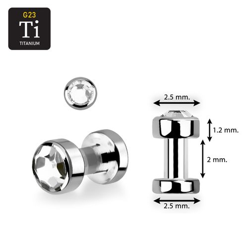 Skin diver titanium 2.5mm klar crystal