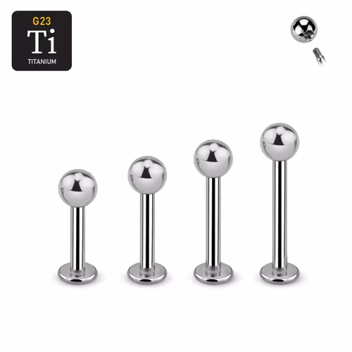 Titanium Labret 1.6mm med 4mm kula