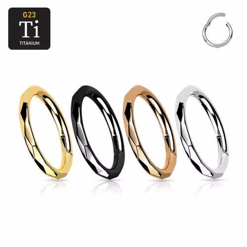 Segmentring i titanium 1.2mm med fasettslipad kant
