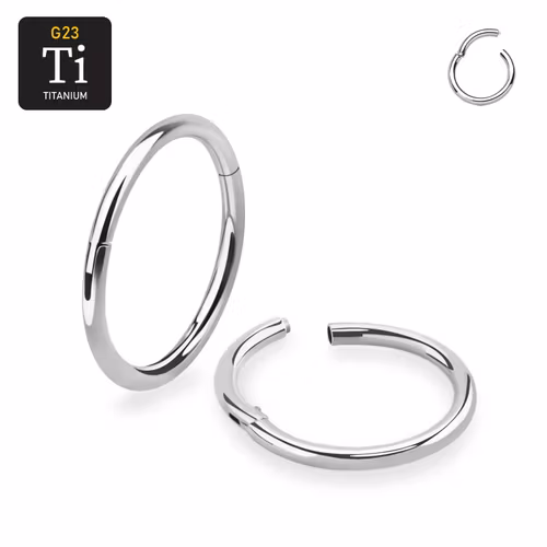 Segmentring 1.0mm i titanium med gångjärn