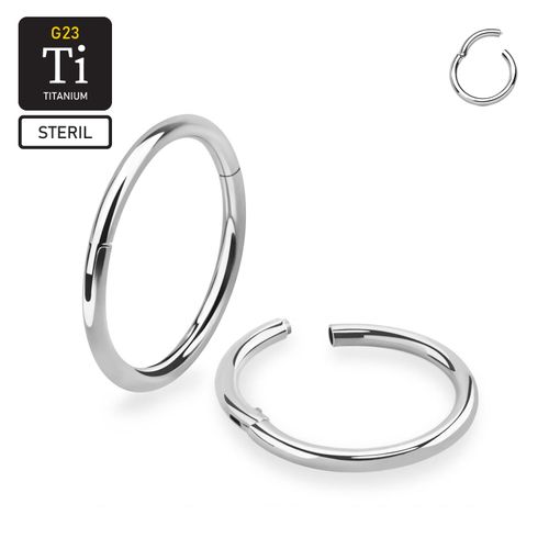 Steril titanium segmentring 1.0mm med gångjärn