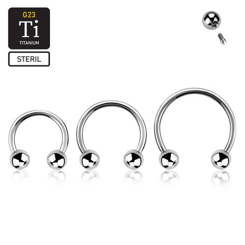 Steril titanium CBR 1.2mm med 4mm kulor